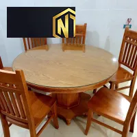 BỘ BÀN ĂN TRÒN GỖ SỒI CAO CẤP GIÁ TỐT LONG THÀNH ĐỒNG NAI